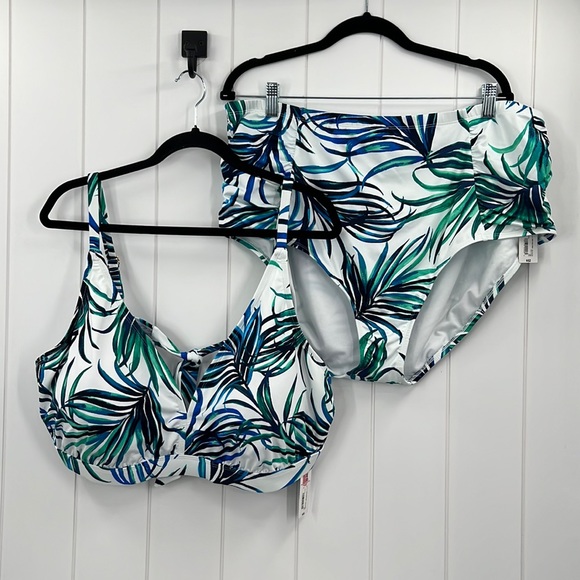 Sonnet Shores Other - 🆕Sonnet Shores Bikini Plus Size 24W Tropical Adjustable Straps Full Coverage